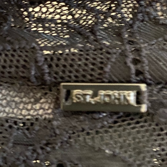 ST. JOHN Black lace turtleneck dressy top.  Size small.  Beautiful top! - Picture 4 of 4